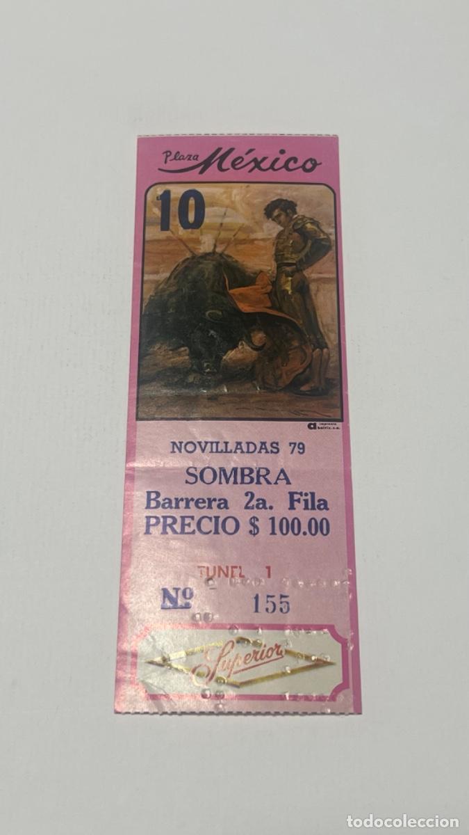 Tauromachie: Entrada corrida de toros NOVILLADA 79 plaza M&Eacute;XICO CERVEZA SUPERIOR