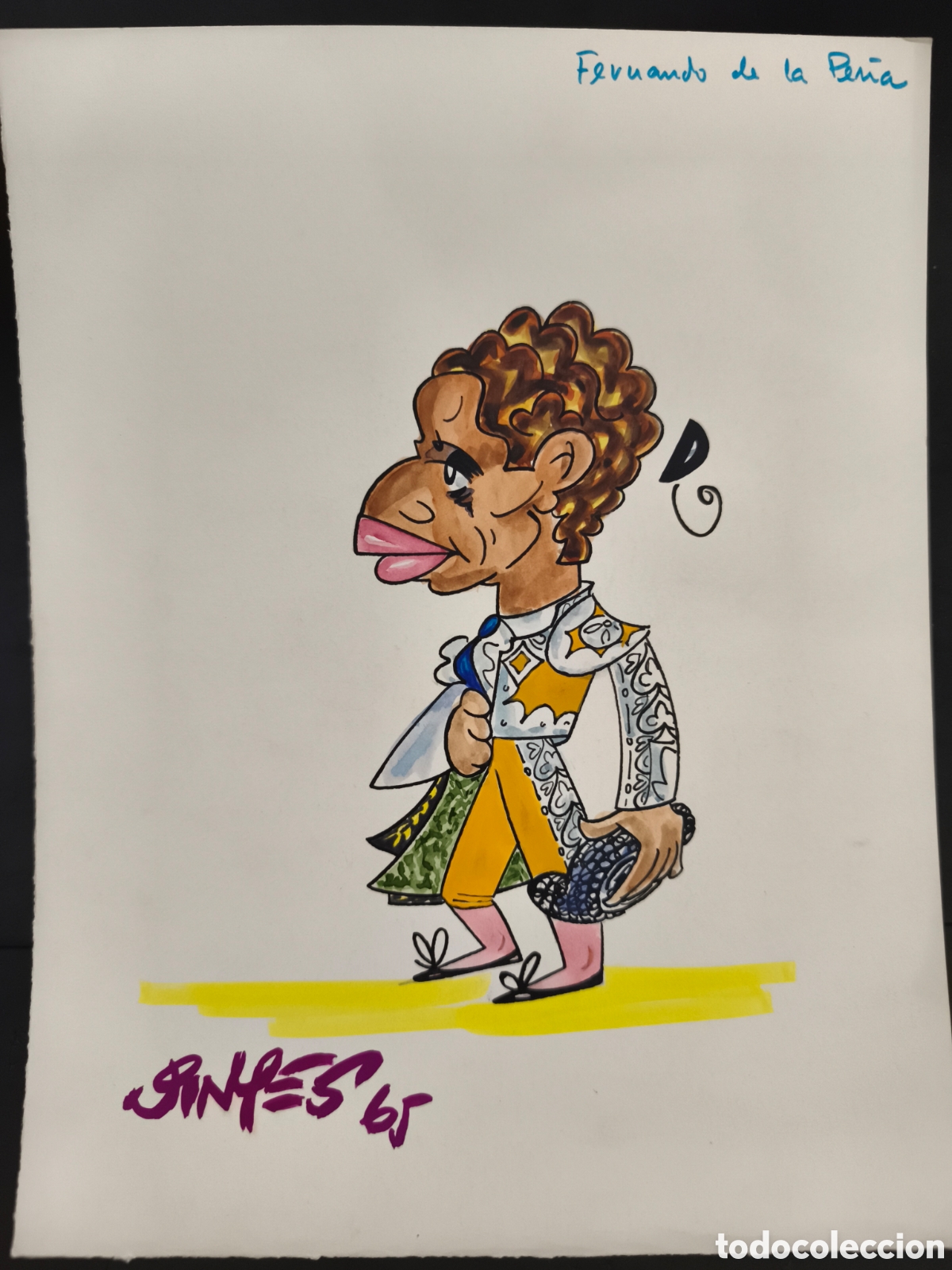 Tauromaquia: dibujos original Toreo, Vinyes, Fernando de la pe&ntilde;a 33cm x 25cm