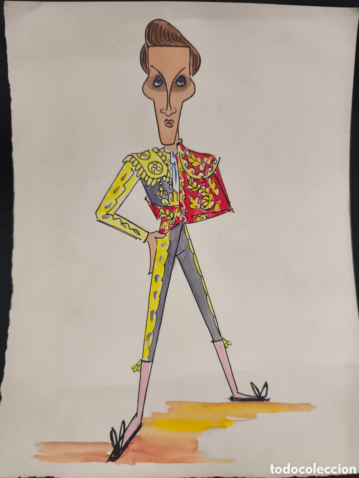Stierkampf: dibujos original Toreo, Vinyes, Mart&iacute;n S&aacute;nchez Pinto 33cm x 25cm