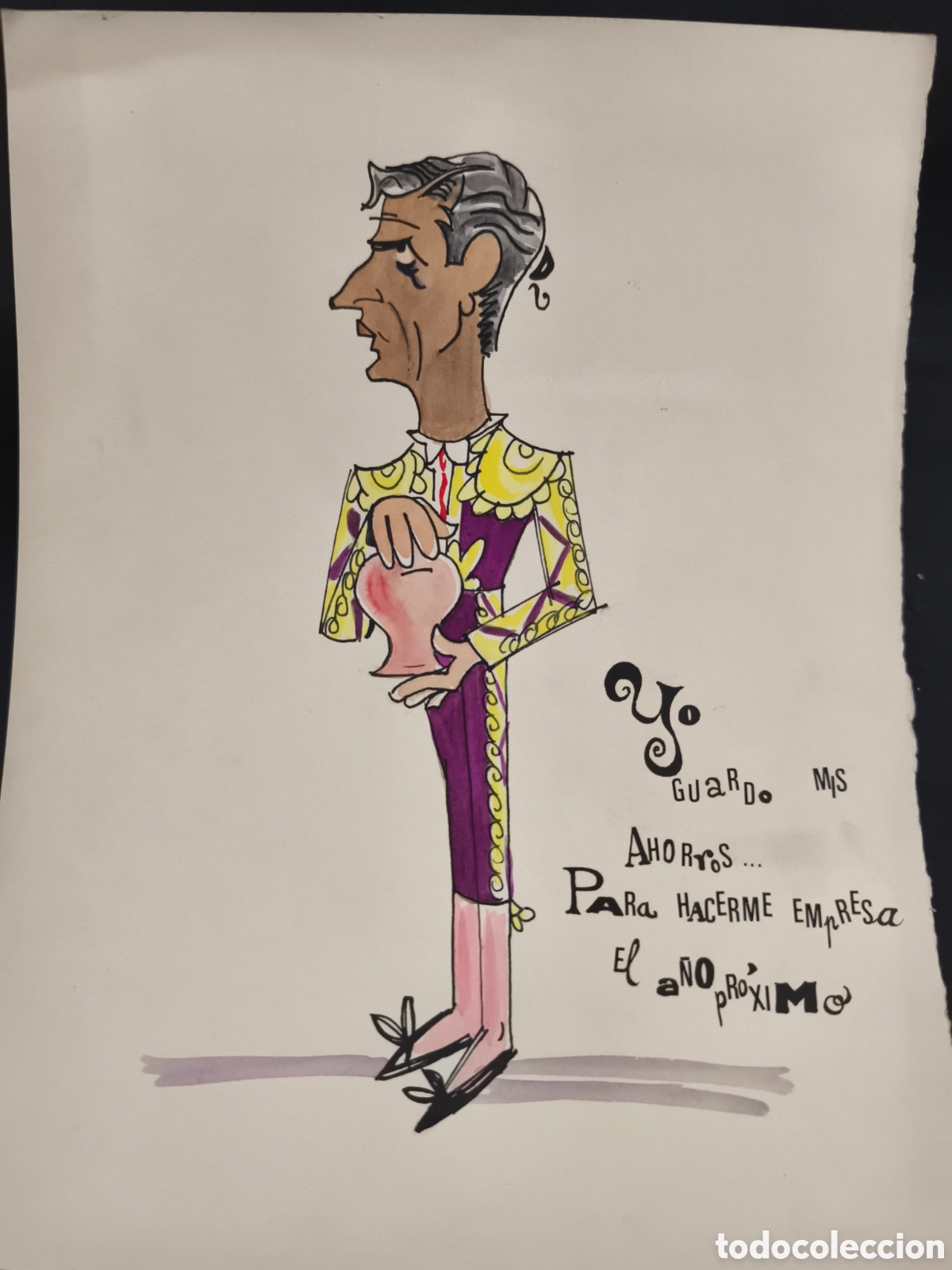 Tauromaquia: dibujos original Toreo, Vinyes, Luis Alviz 33cm x 25cm