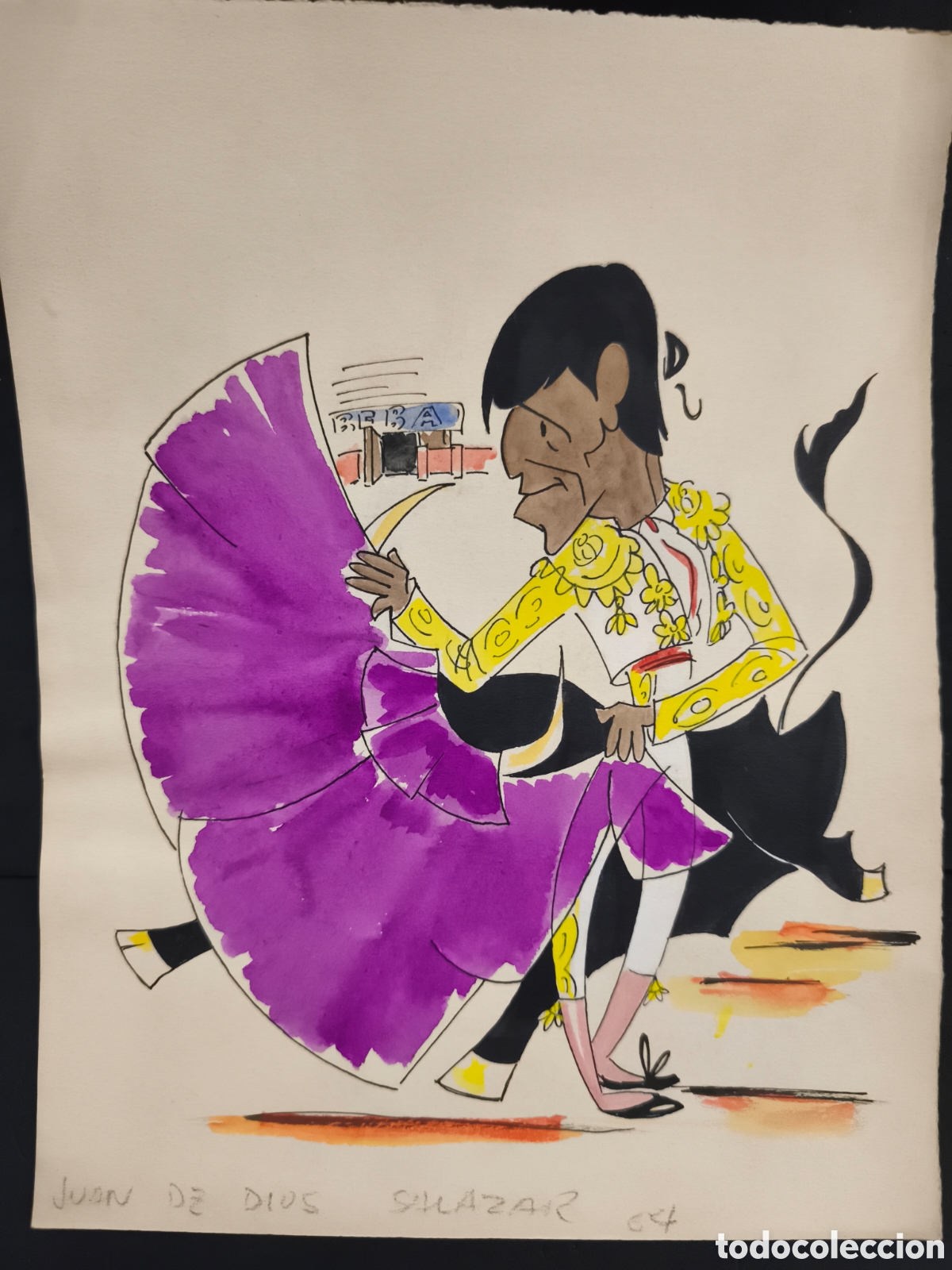 Stierkampf: dibujos original Toreo, Vinyes, Juan de Dios Salazar 33cm x 25cm