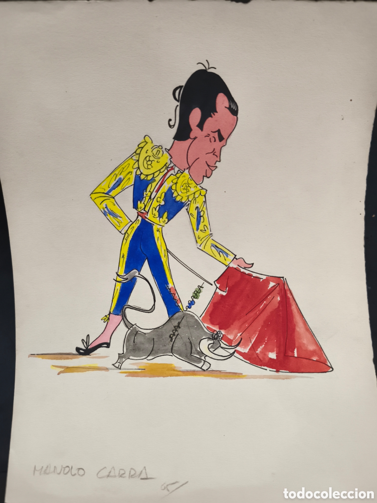 Tauromaquia: dibujos original Toreo, Vinyes, Manolo Carra 33cm x 25cm