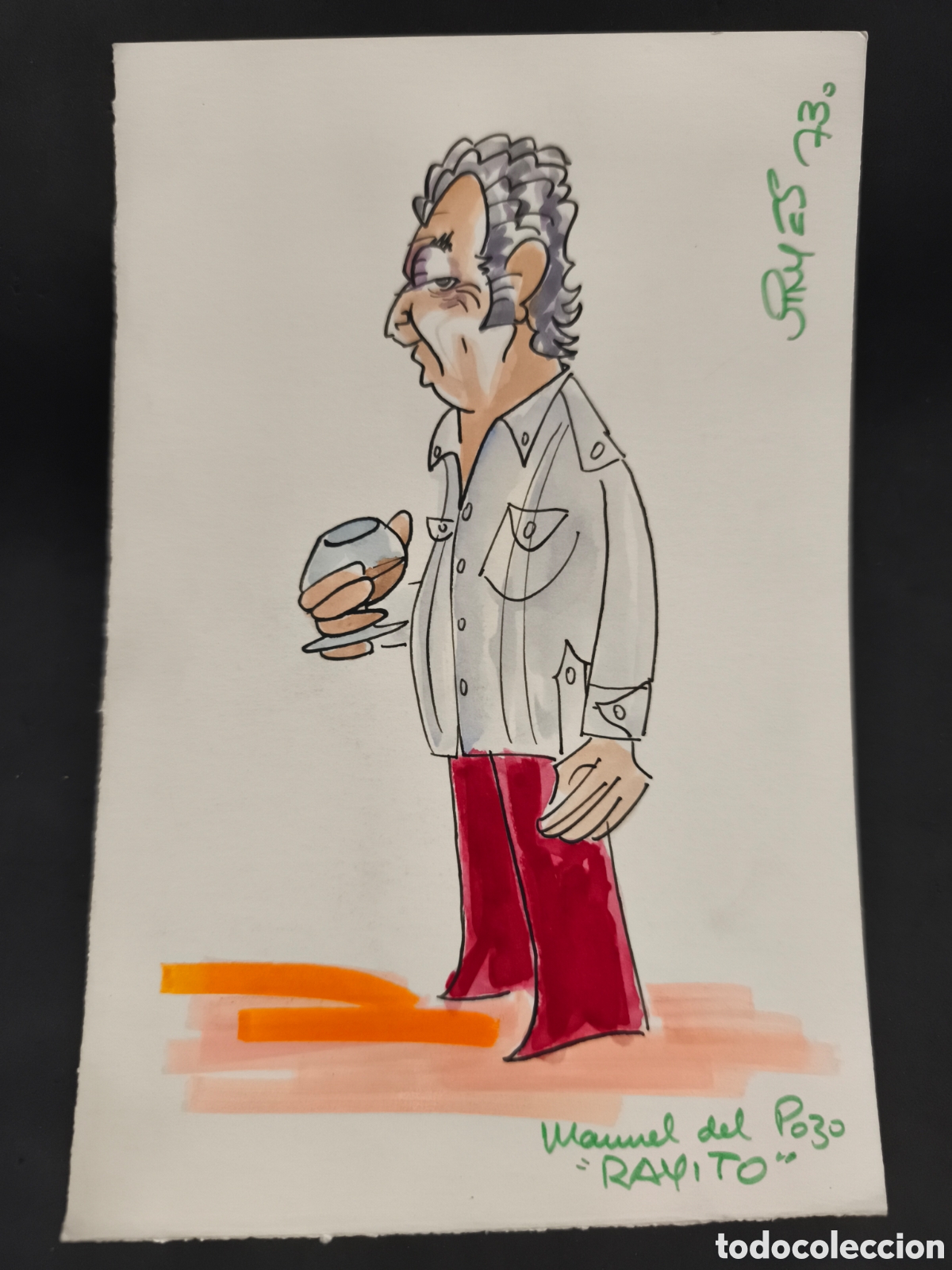 Tauromaquia: dibujos original Toreo, Vinyes, Rayito 25cm x 16cm