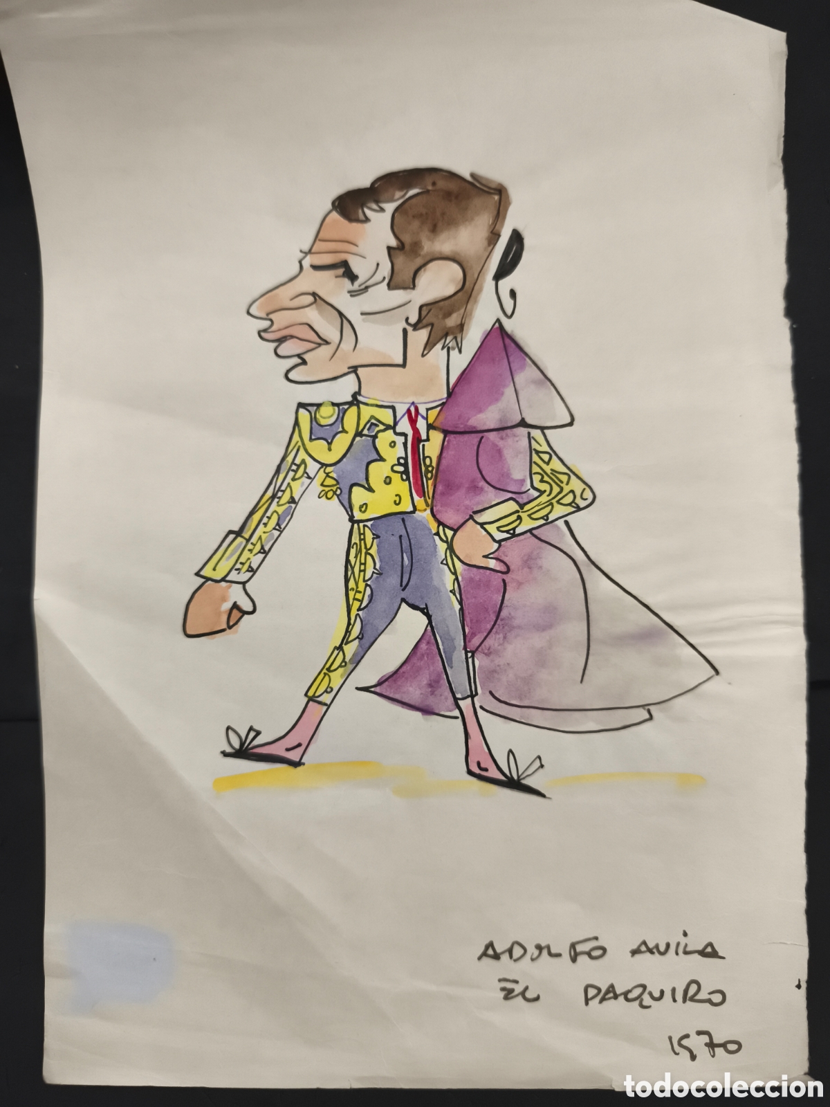 Tauromaquia: dibujos original Toreo, Vinyes, El paquiro 33cm x 23cm