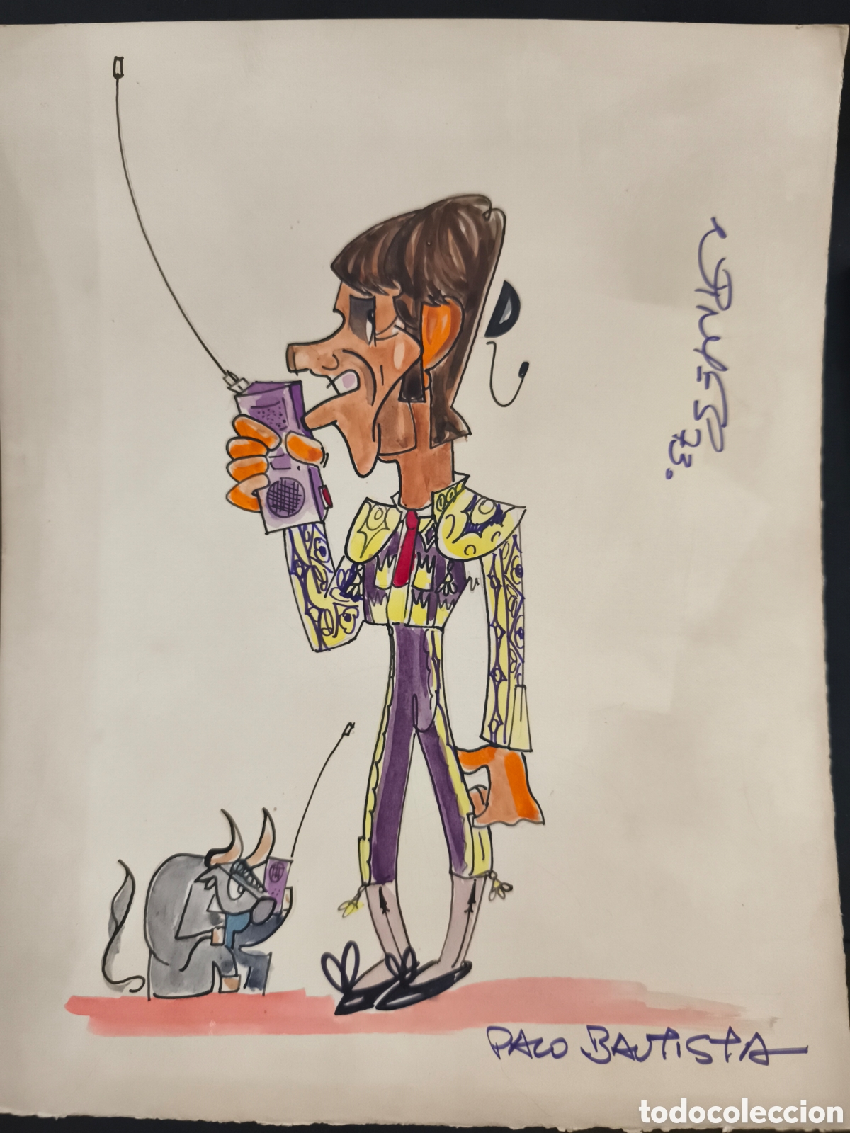 Tauromaquia: dibujos original Toreo, Vinyes, Paco Bautista 33cm x 23cm