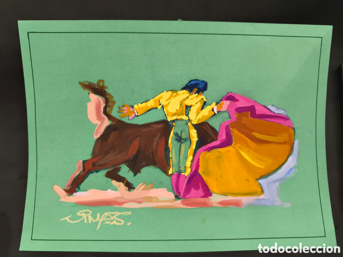 Tauromaquia: dibujo original Toreo, Vinyes, 29cm x 21cm