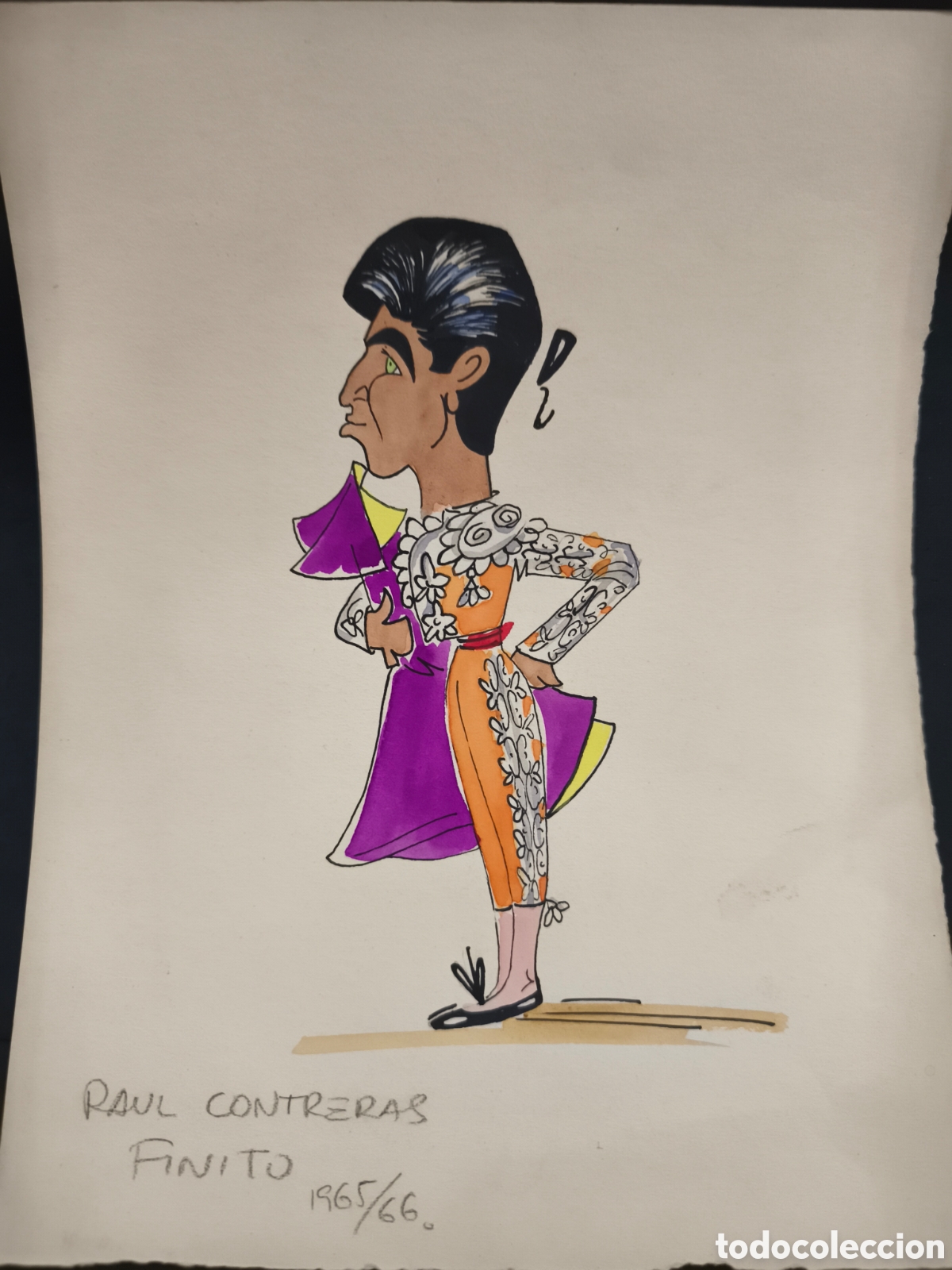 Tauromaquia: dibujo original Toreo, Vinyes, Ra&uacute;l Contreras Finito 33cm x 25cm