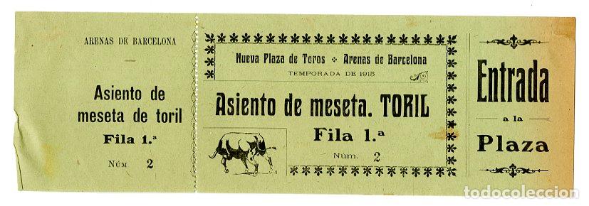 Tauromaquia: Entrada Meseta Toril Arenas 1915