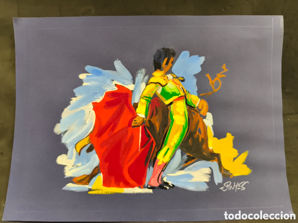 Tauromaquia: Dibujo original toreo, Vinyes, 31cm x 22cm