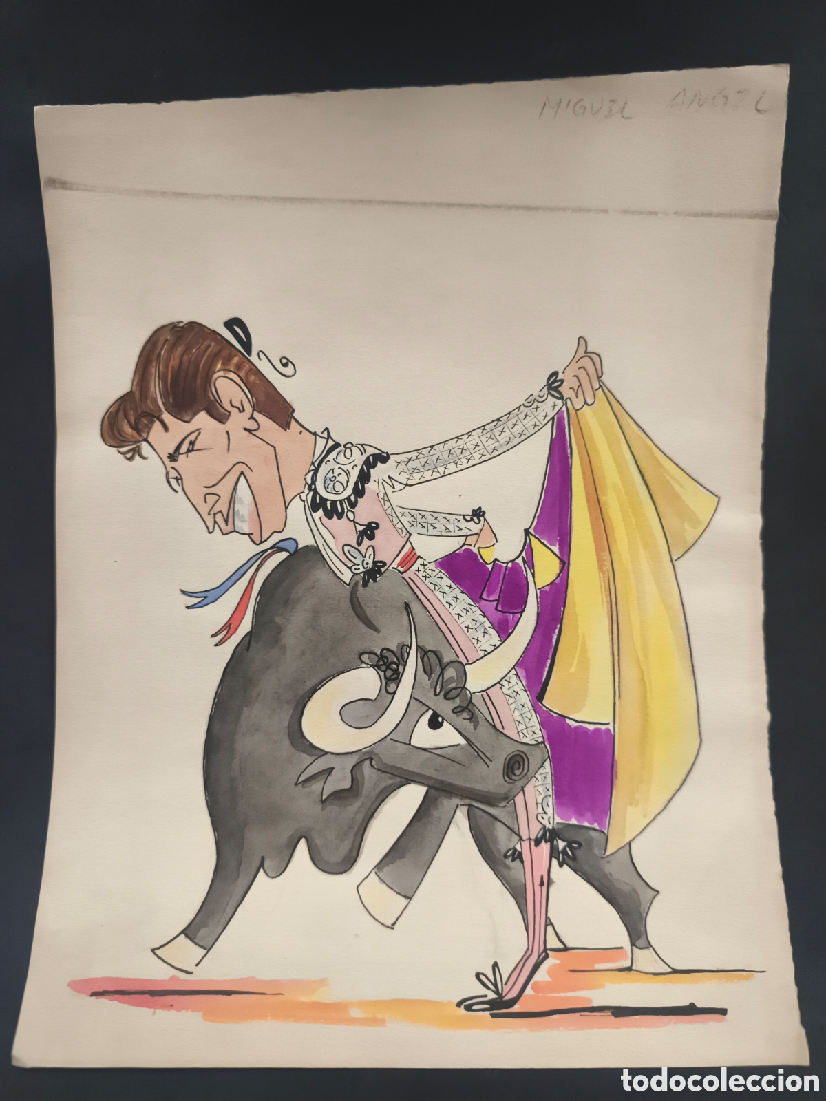 Tauromaquia: Dibujo original toreo, Vinyes, Miguel &Aacute;ngel , 33cm x 25cm