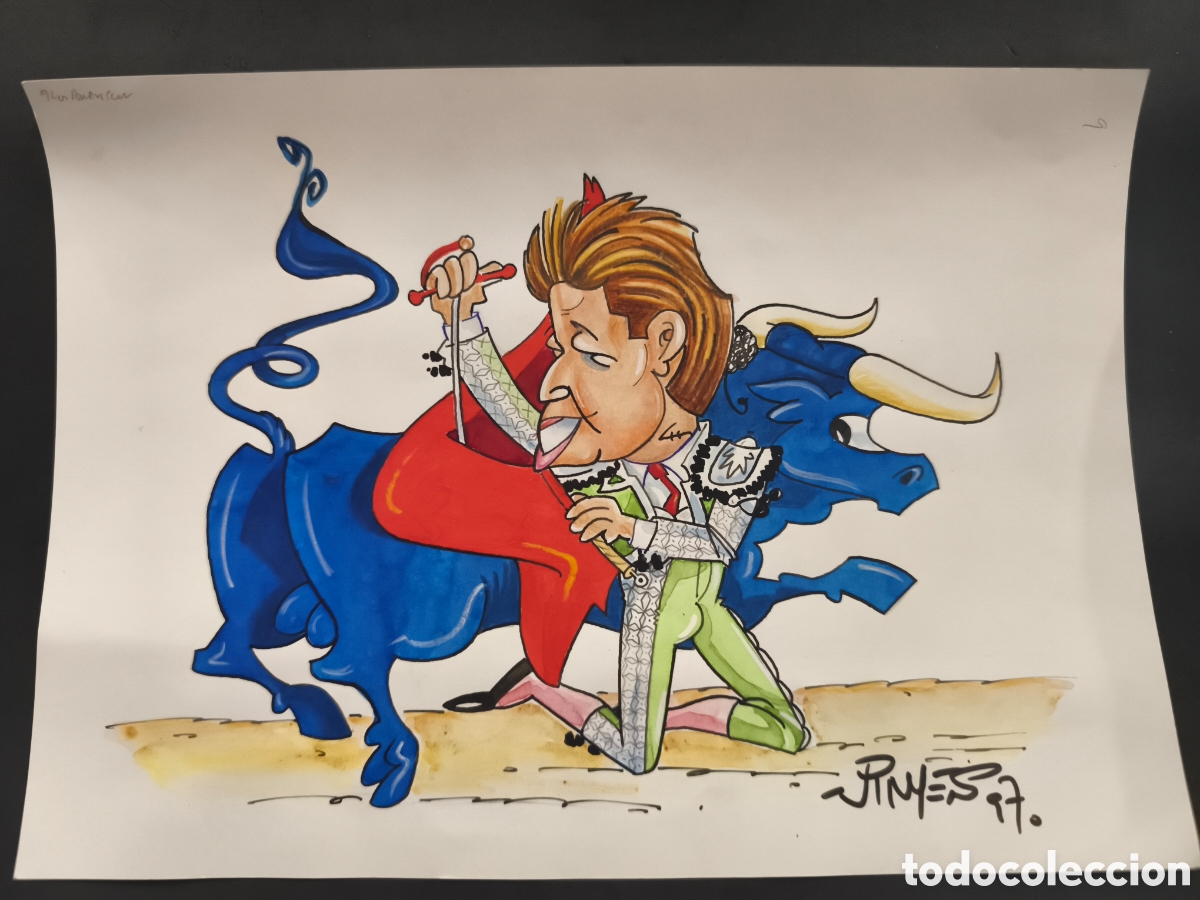 Tauromaquia: Dibujo original toreo, Vinyes, 30cm x 21cm