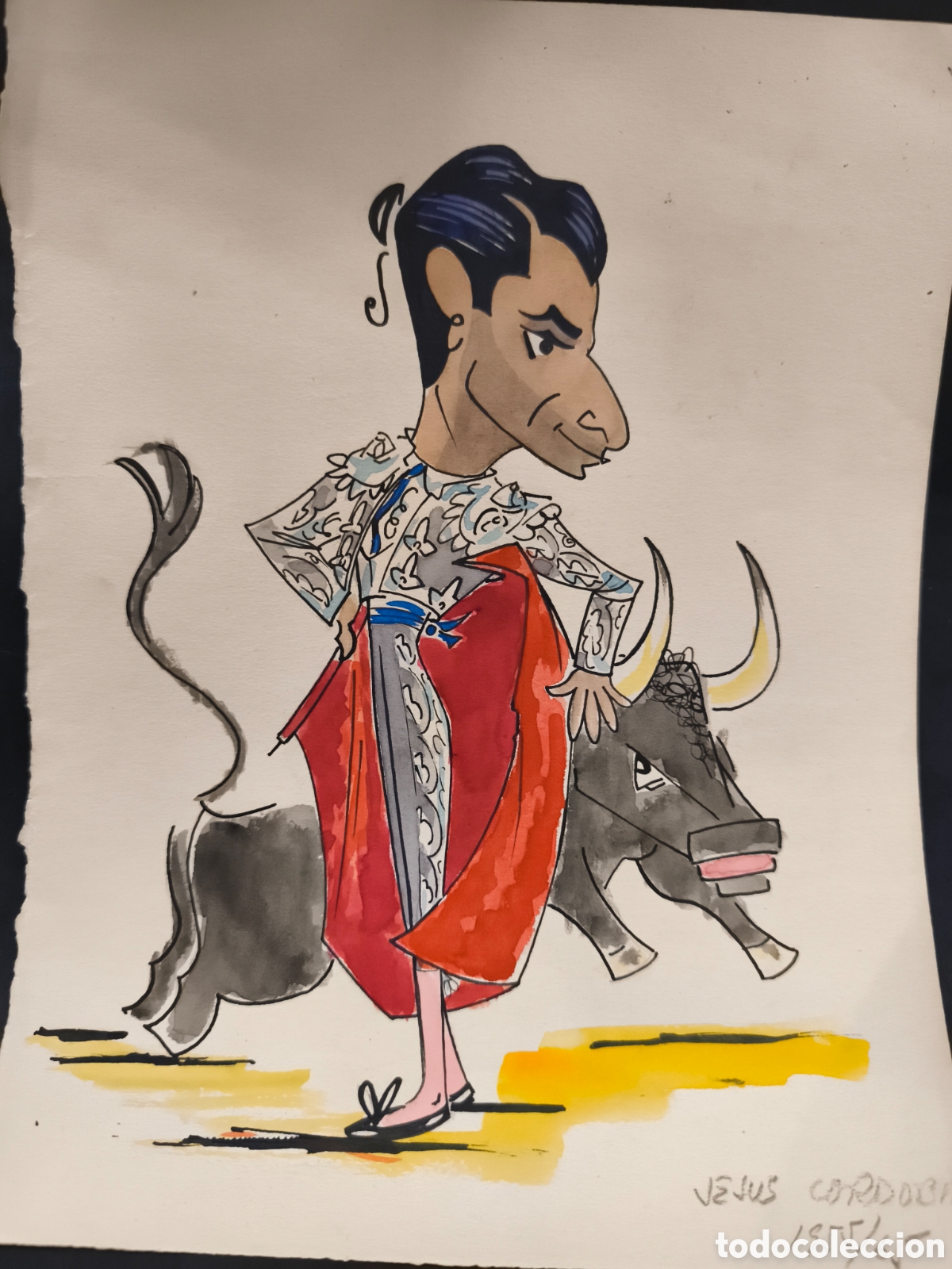 Tauromaquia: Dibujo original toreo, Jes&uacute;s C&oacute;rdoba 32cm x 25cm