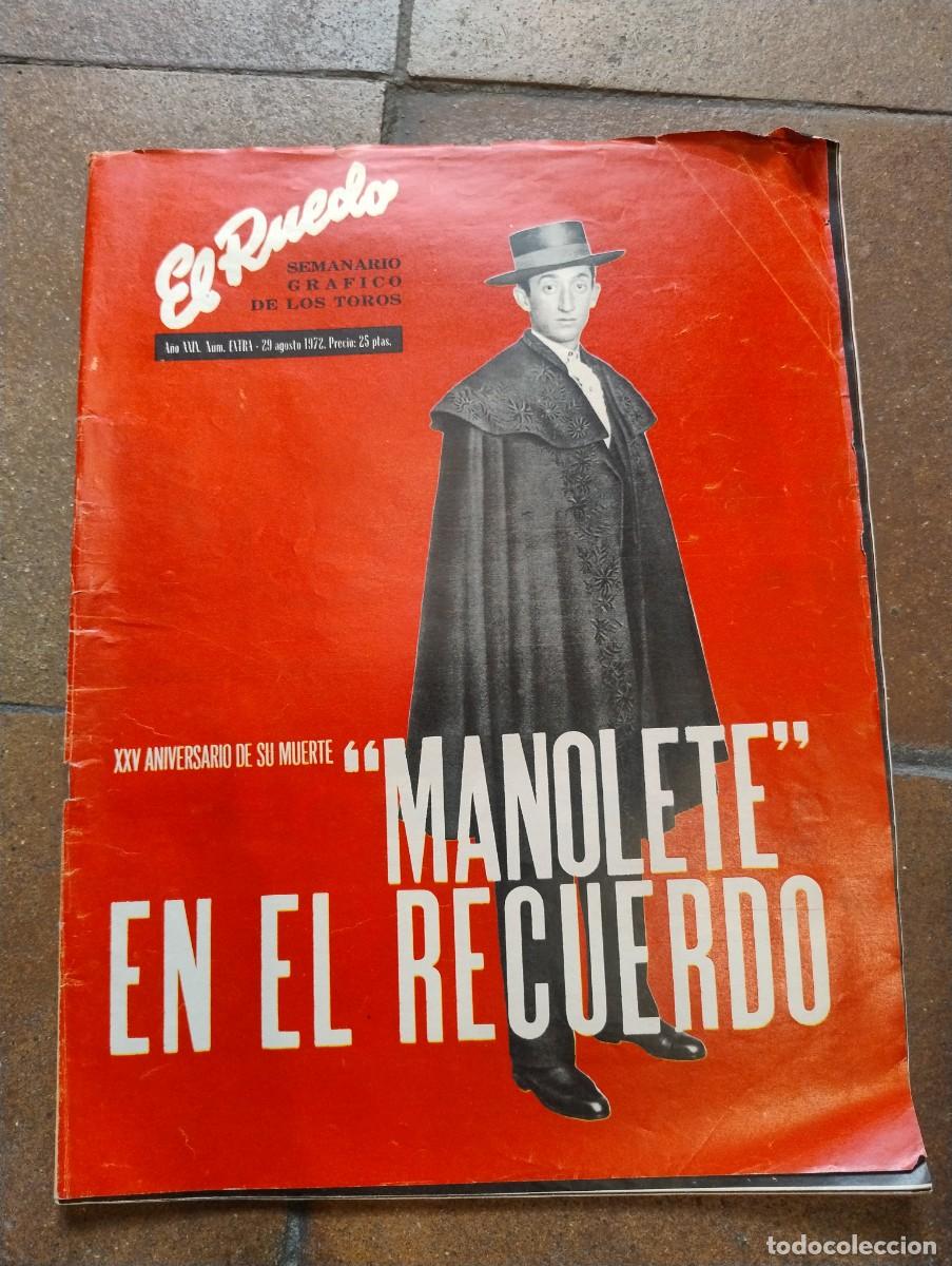 Tauromaquia: REVISTA. EL RUEDO. A&Ntilde;O XXIX. N&ordm; EXTRA. 29-AGOSTO-1972. MANOLETE EN EL RECUERDO.