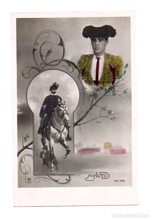 Tauromaquia: TARJETA POSTAL DIESTRO MINUTO 106/1958. MP MADRID