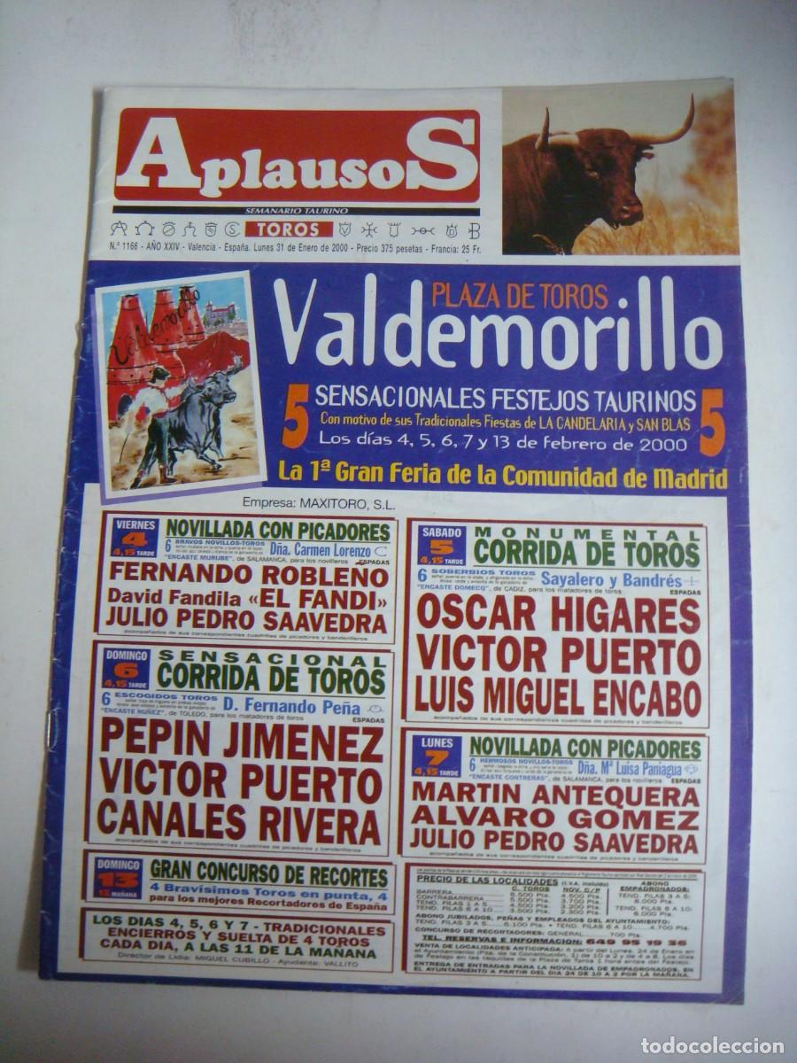 Tauromaquia: REVISTA DE APLAUSOS N&ordm;-1166 DEL 31-ENERO-2000-(&)