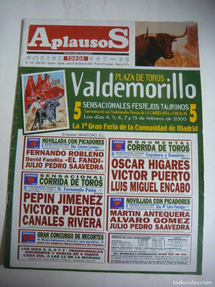 Tauromaquia: REVISTA DE APLAUSOS N&ordm;-1165 DEL 24-ENERO-2000-(&)