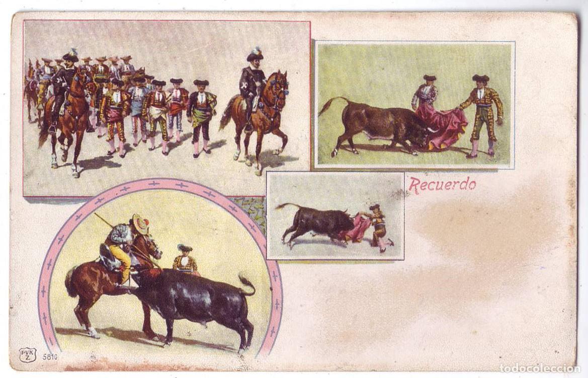 Tauromaquia: Postal Tauromaquia. Corridas de Toros. Recuerdo. PVKZ. Sin dividir (anterior a 1905)