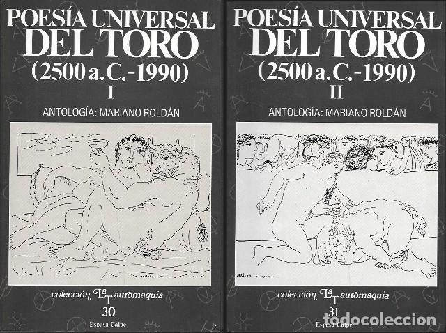 Tauromaquia: POESIA UNIVERSAL DEL TORO 2500 A.C. 1990 - TOMOS I Y II - ROLDAN, MARIANO - A-TO-2468