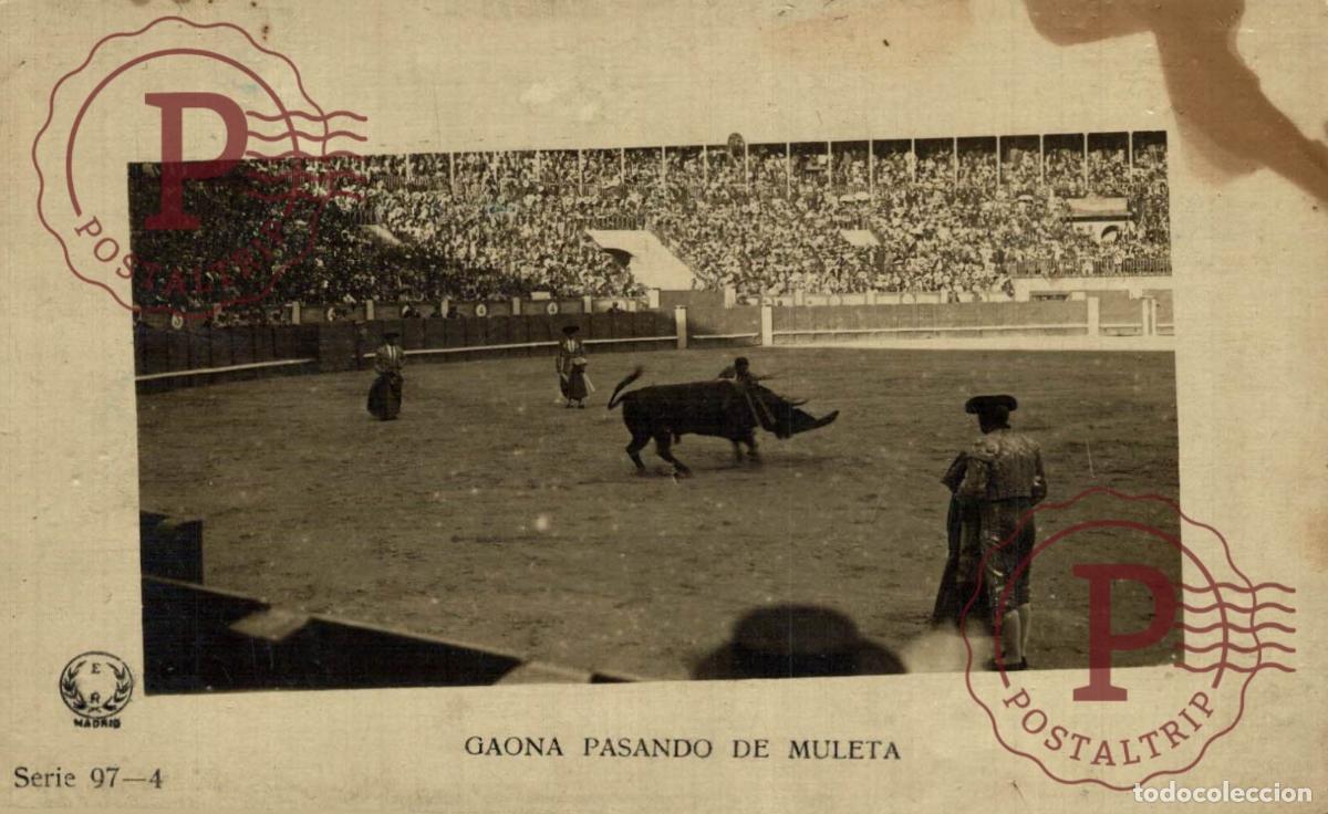 Tauromaquia: TOROS. Gaona pasando de muleta. FOTOGRAFICA. TAUROMAQUIA. BULLFIGHTING. CORRIDA. TAUREAUX
