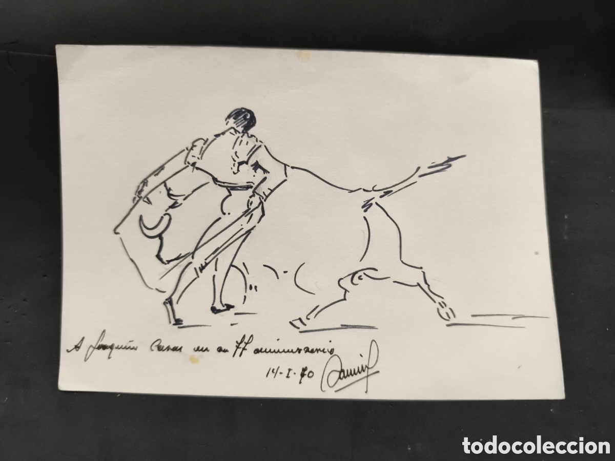 Tauromaquia: Dibujo original Tauromaquia, 18cm x 13cm