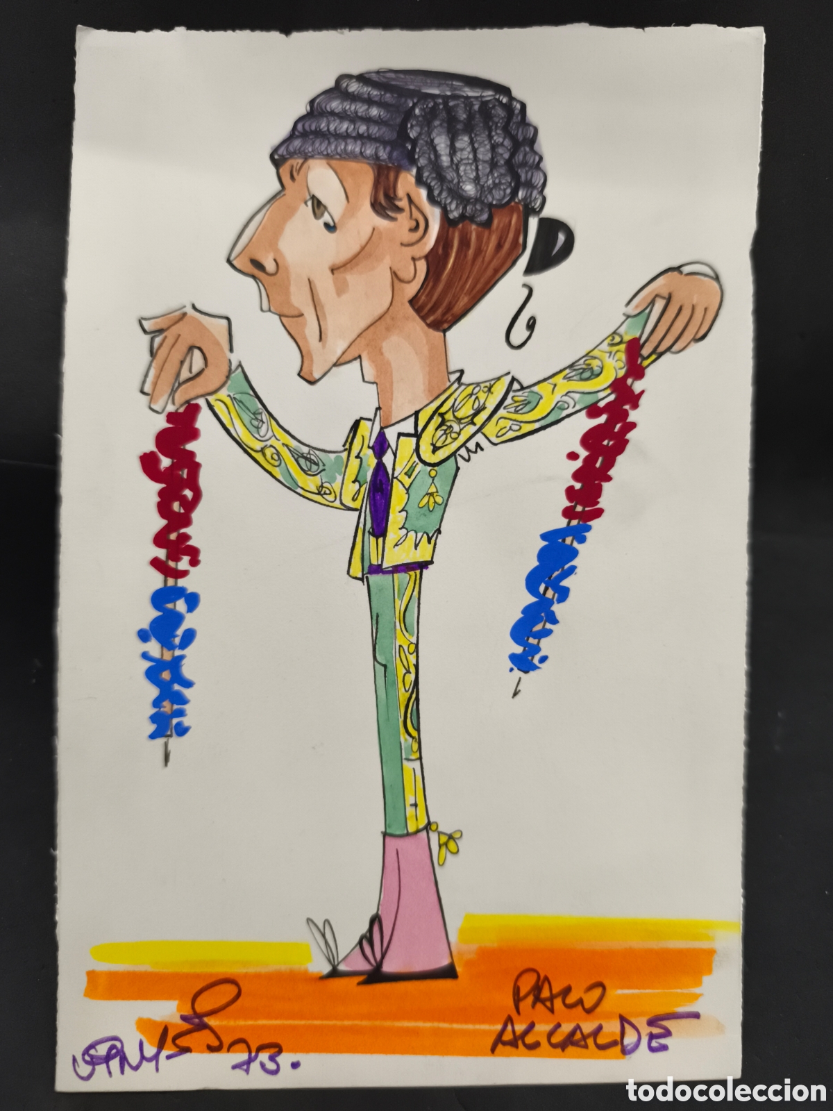 Tauromaquia: dibujos original Toreo, Vinyes, Paco Alcalde 25cm x 16cm