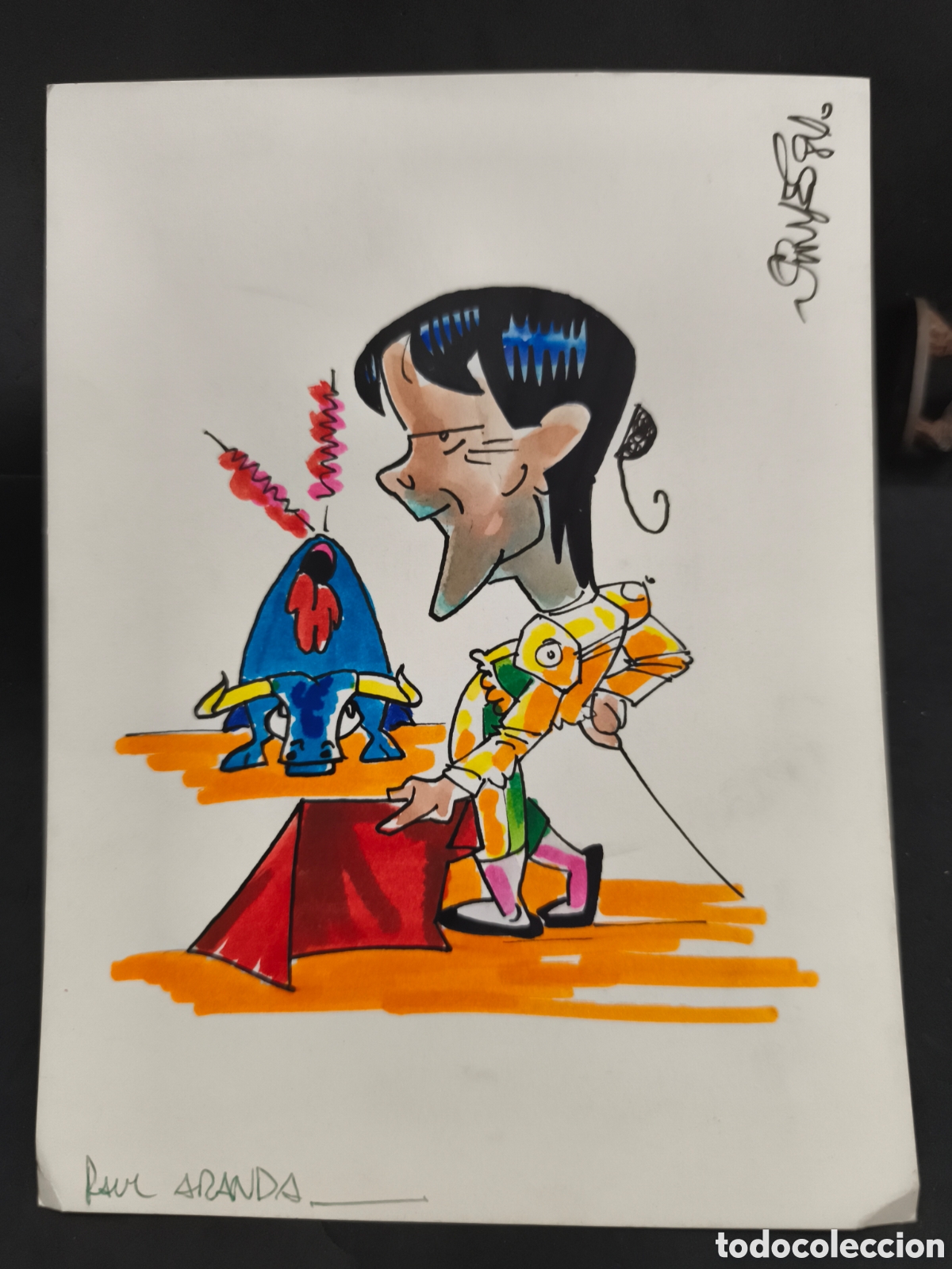 Tauromaquia: dibujos original Toreo, Vinyes, Ra&uacute;l aranda 22cm x 16cm