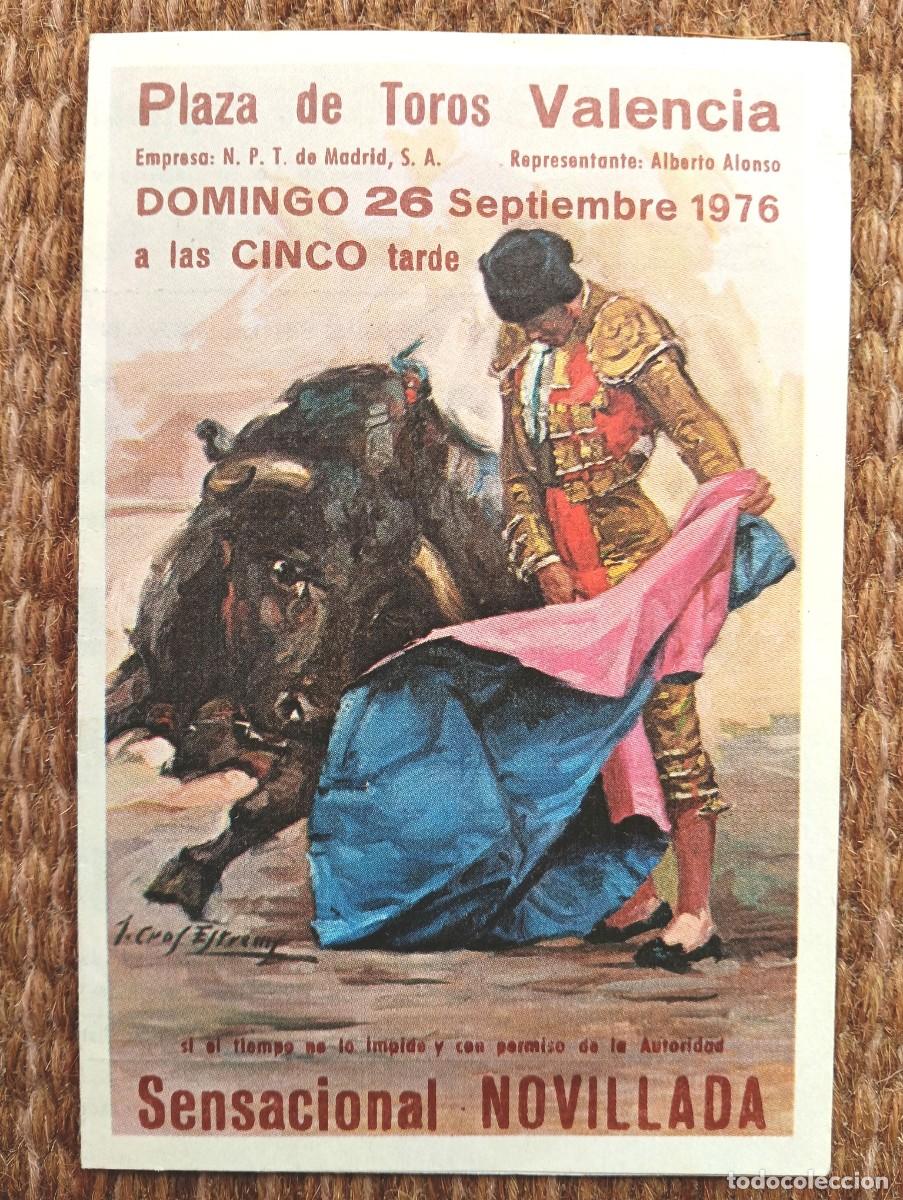 Tauromaquia: PLAZA DE TOROS DE VALENCIA - PROGRAMA NOVILLADA 1976
