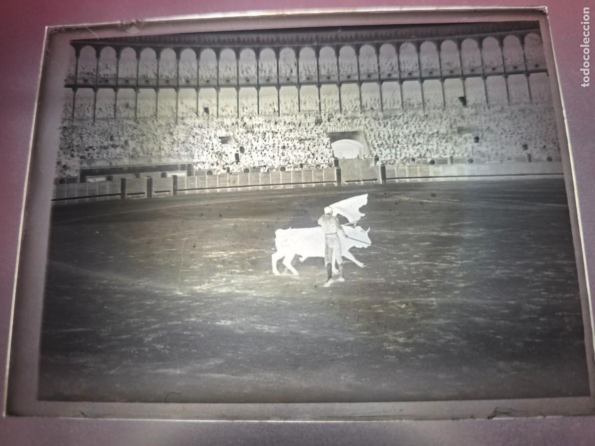 Tauromaquia: PLACA , NEGATIVO , CLICHE DE CRISTAL DE PLAZA DE TOROS. PARA IDENTIFICAR.