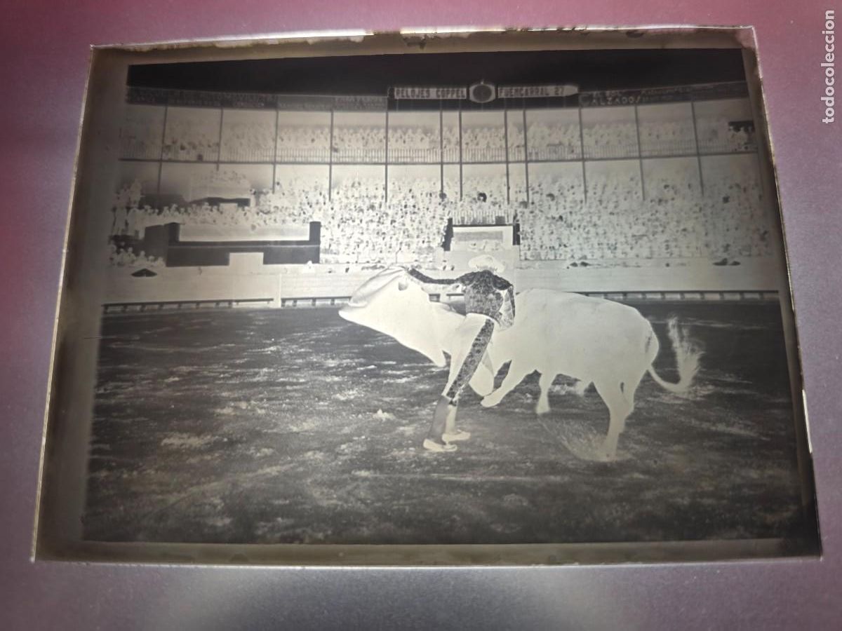Tauromaquia: PLACA , NEGATIVO , CLICHE DE CRISTAL DE PLAZA DE TOROS. PARA IDENTIFICAR.