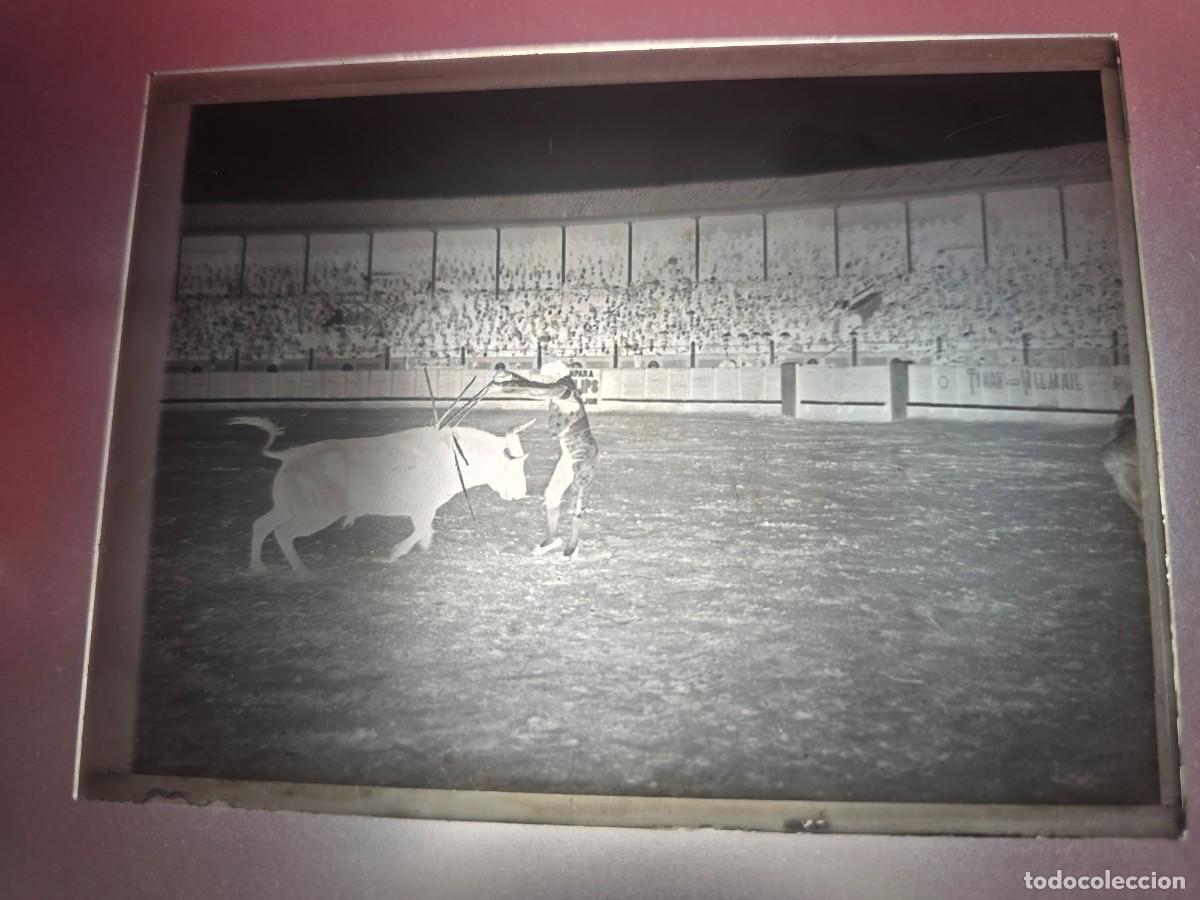 Tauromaquia: PLACA , NEGATIVO , CLICHE DE CRISTAL DE PLAZA DE TOROS. PARA IDENTIFICAR.