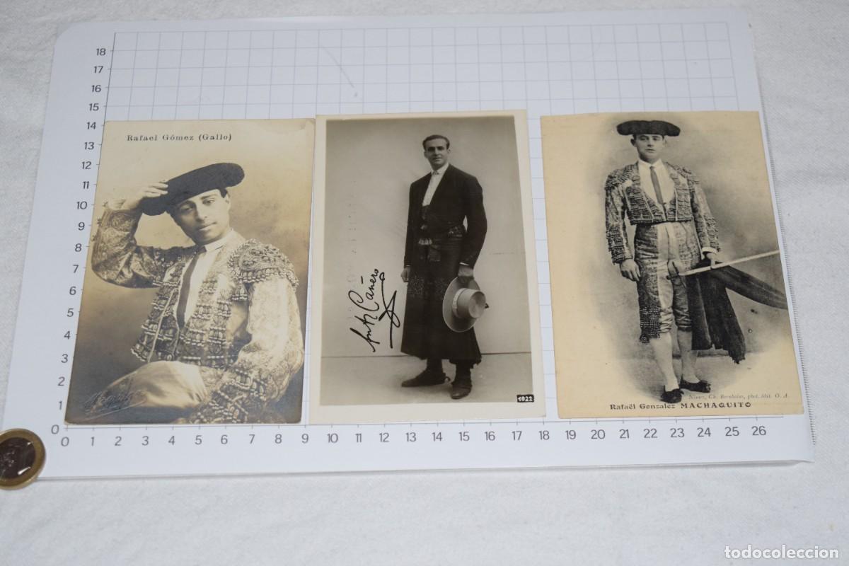 Tauromaquia: MACHAQUITO, GALLO y Antonio CA&Ntilde;ERO / 3 Postales - Sin circular - Originales &iexcl;Mira fotos y detalles!