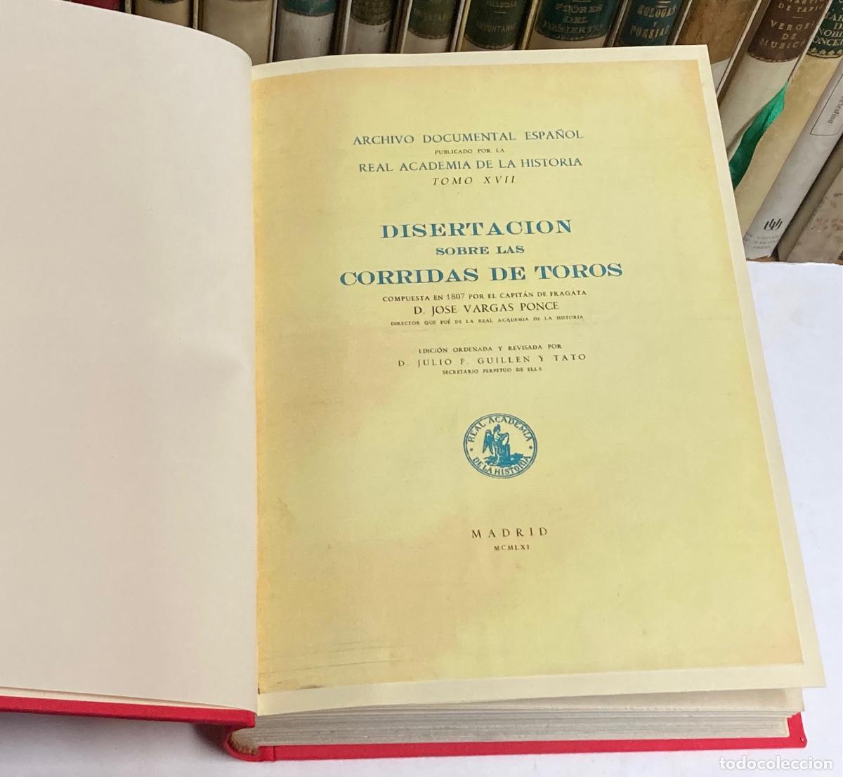 Tauromaquia: DISERTACI&Oacute;N SOBRE LAS CORRIDAS DE TOROS COMPUESTA EN 1807 POR VARGAS PONCE - 500 EJEMPLARES