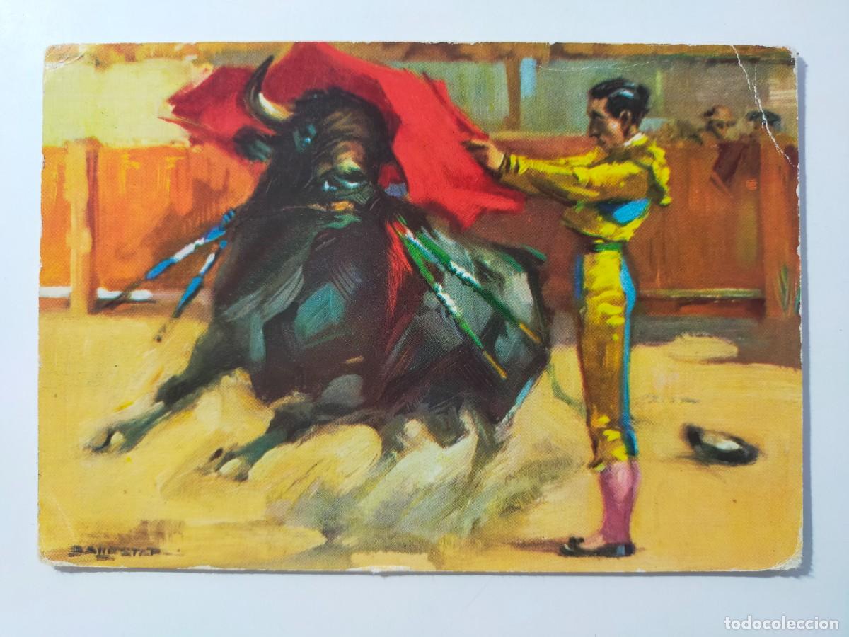 Tauromaquia: Postal Tauromaquia. MANOLETE Pase Estatuario - Ilustrado por Vicente Ballestar - Edit Laminograf.