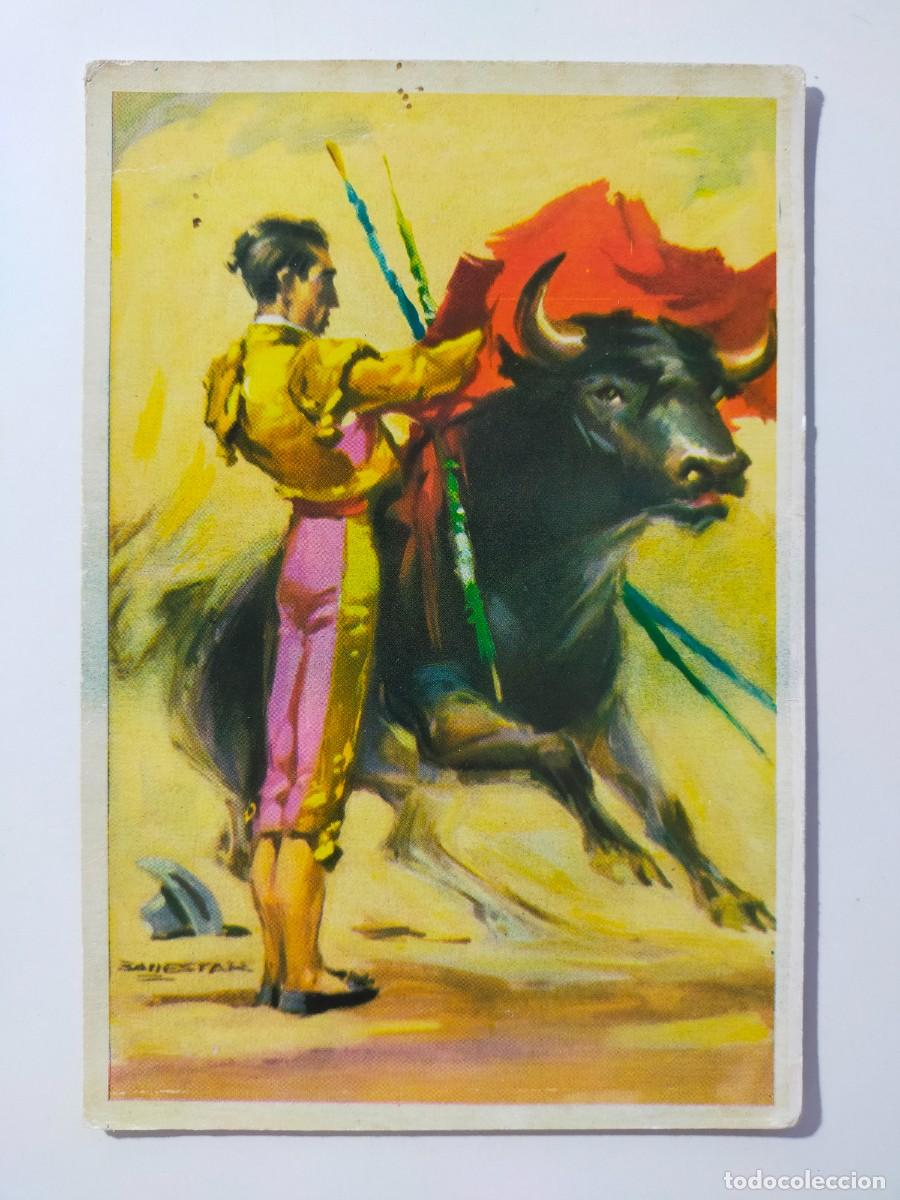 Tauromaquia: Postal Tauromaquia. MANOLETE Pase de la Muerte - Ilustrado por Vicente Ballestar - Edit Laminograf.