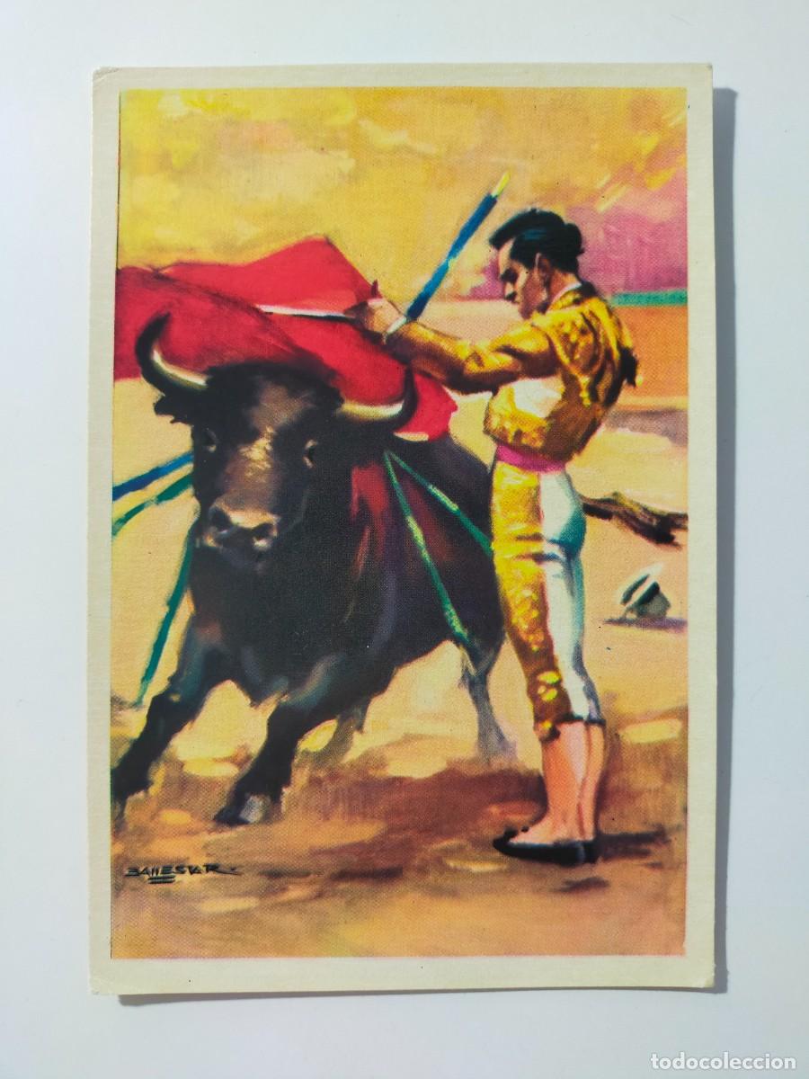Tauromaquia: Postal Tauromaquia. Pase de la muerte - Ilustrado por Vicente Ballestar - Edit Laminograf.