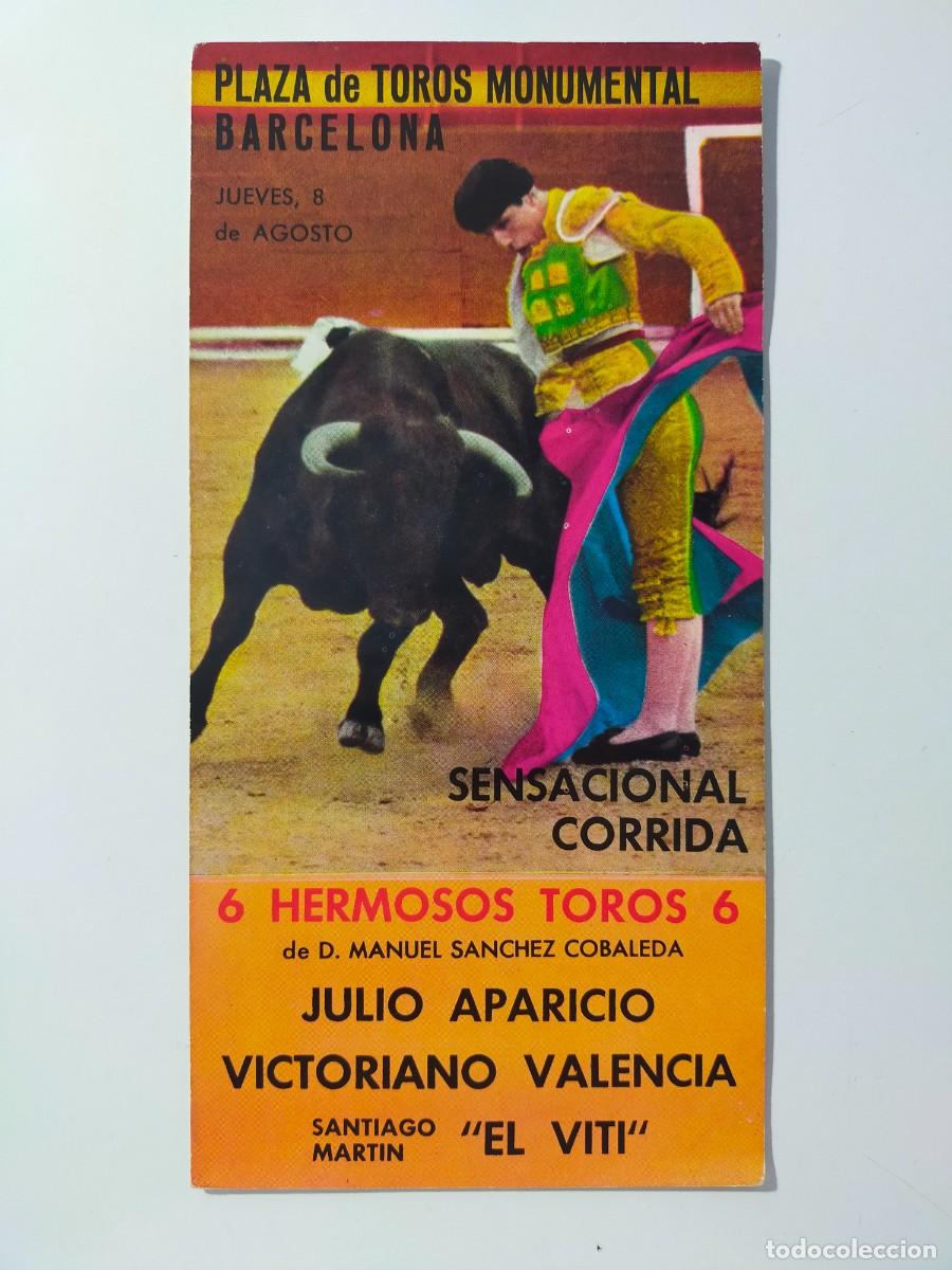 Tauromaquia: Postal Tauromaquia. Corrida de Toros: Plaza de toros Monumental BARCELONA - Fot. Carretero (A&ntilde;os 60)