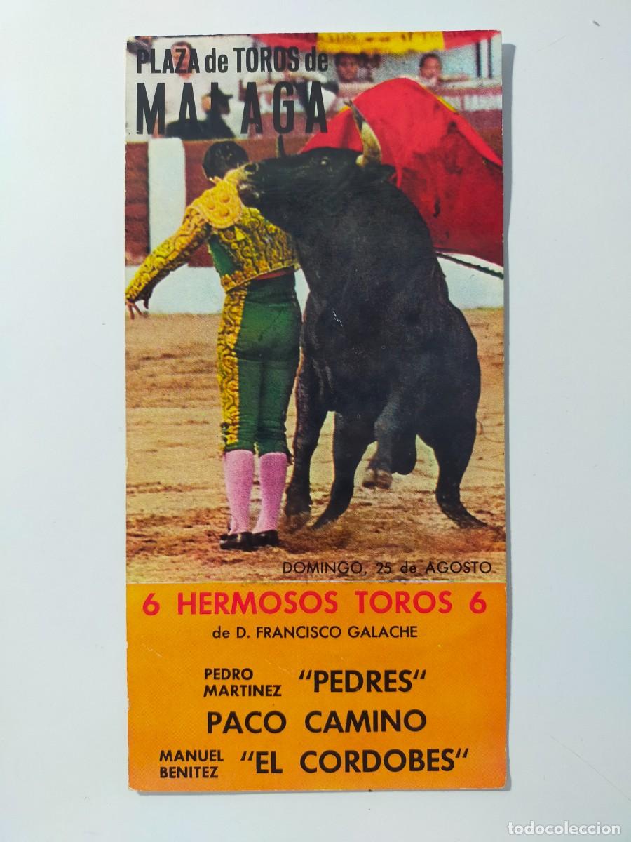Tauromaquia: Postal Tauromaquia. Corrida de Toros: Plaza de toros MALAGA - Fot. Carretero (A&ntilde;os 60)