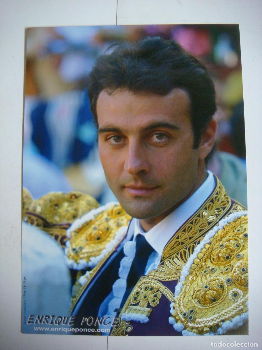 Tauromaquia: FOTO EN CARTULINA TAMA&Ntilde;O CUARTILLA DE ENRIQUE PONCE-(&)