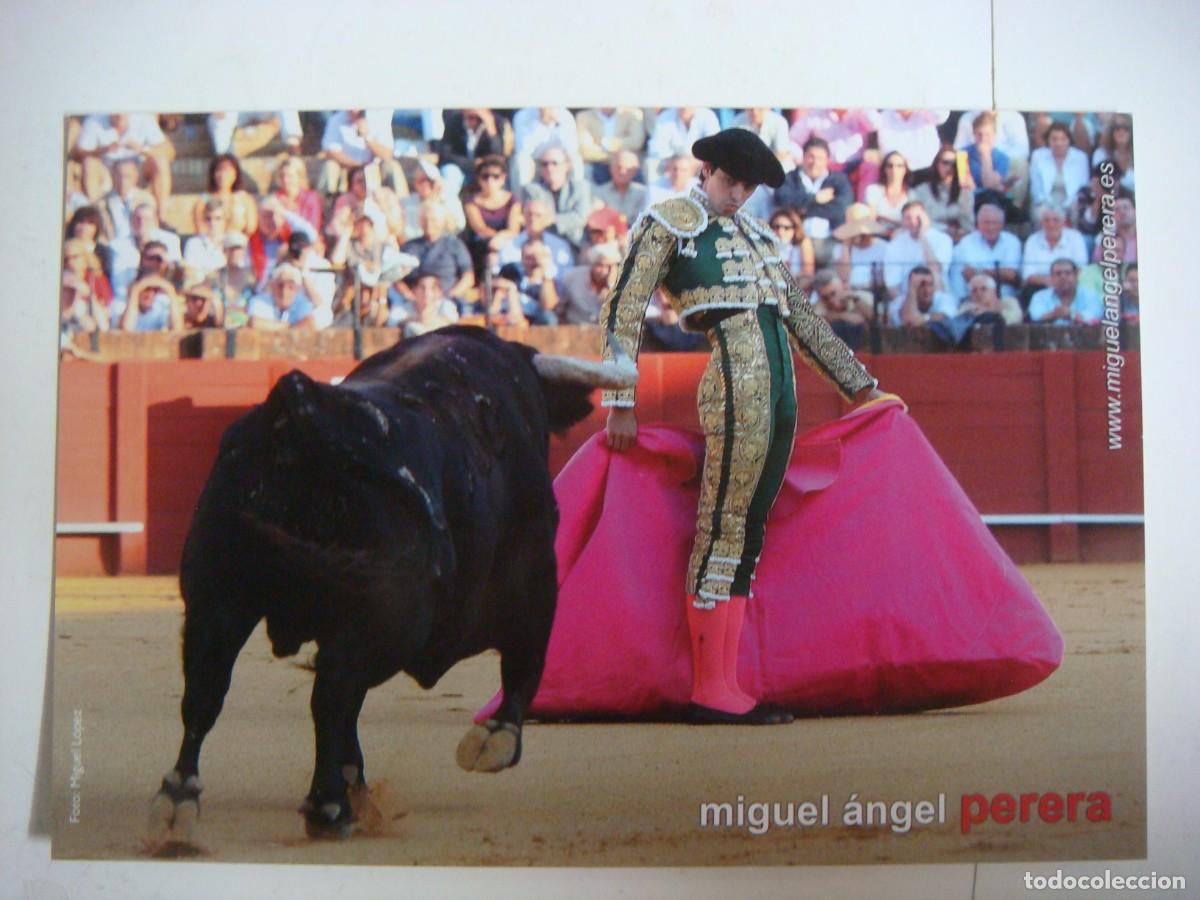 Tauromaquia: FOTO EN CARTULINA TAMA&Ntilde;O CUARTILLA DE MIGUEL ANGEL PERERA-(&)