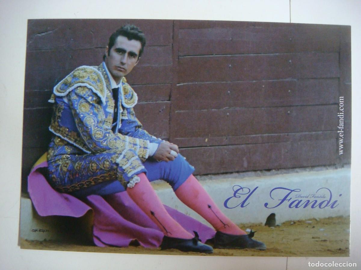 Tauromaquia: FOTO EN CARTULINA TAMA&Ntilde;O CUARTILLA DE EL FANDI-(&)