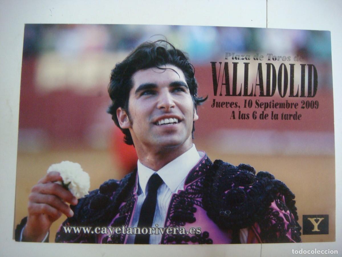 Tauromaquia: FOTO EN CARTULINA TAMA&Ntilde;O CUARTILLA DE CAYETANO CON PROGRAMA DE TOROS AL DORSO -(&)