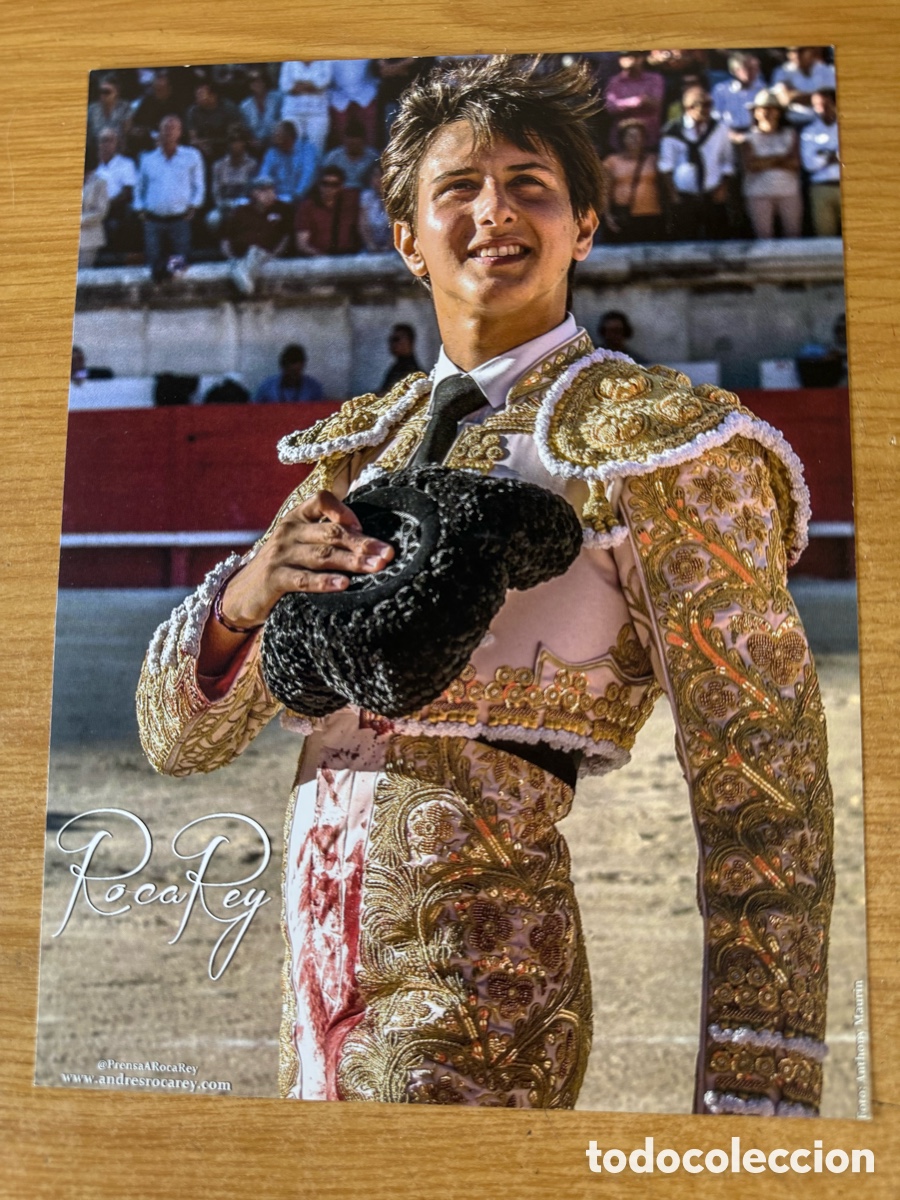 Tauromaquia: FOTO EN CARTULINA TAMA&Ntilde;O FOLIO DE ROCA REY-(&)