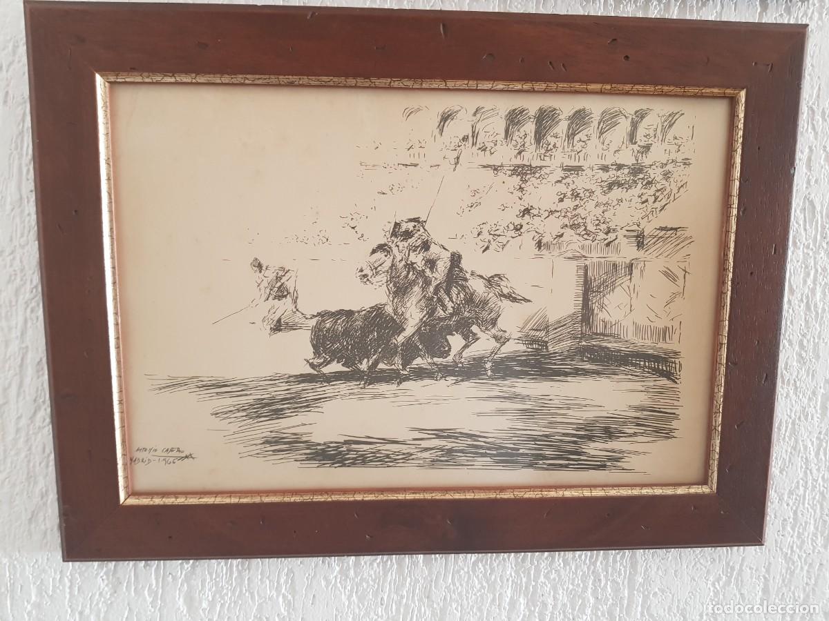 Tauromaquia: L&aacute;mina Original a plumilla Tem&aacute;tica Taurina Antonio Casero Sanz Firmado 1965 Lote 2