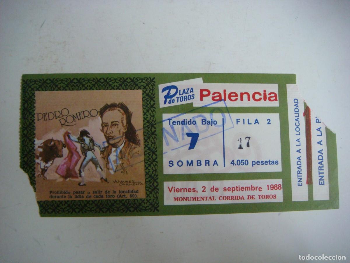 Tauromaquia: ENTRADA DE PLAZA DE TOROS DE PALENCIA-02-09-1988-CAJ-N&ordm;-29