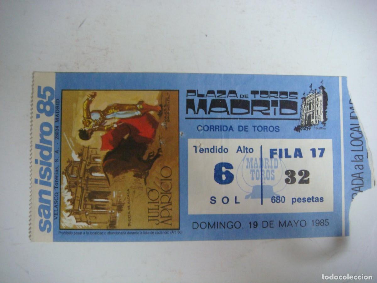Tauromaquia: ENTRADA DE PLAZA DE TOROS DE MADRID-19-05-1985-CAJ-N&ordm;-29