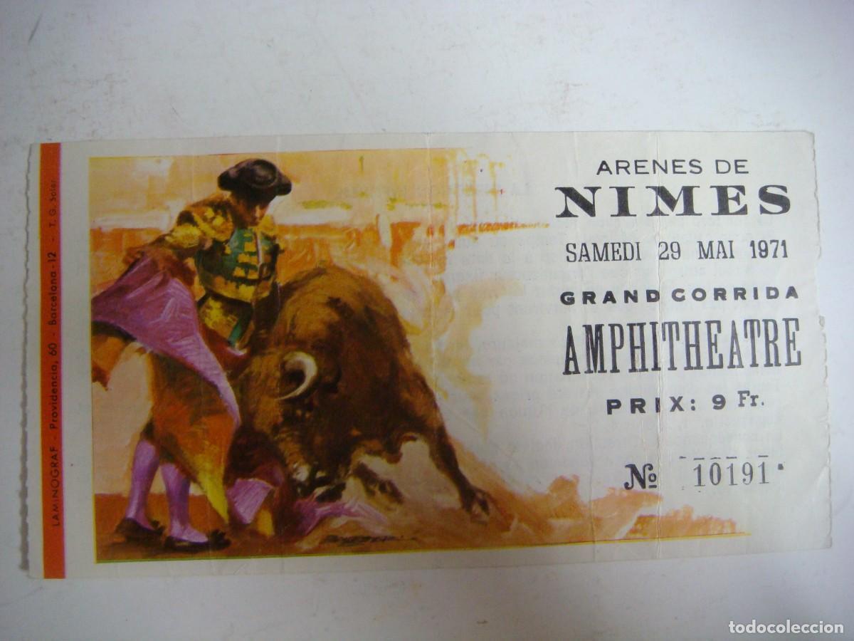Tauromaquia: ENTRADA DE PLAZA DE TOROS DE NIMES-29-05-1971-CAJ-N&ordm;-29