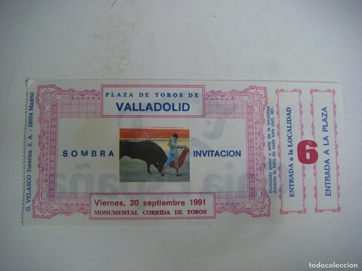 Tauromaquia: ENTRADA DE PLAZA DE TOROS DE VALLADOLID-20-09-1991-CAJ-N&ordm;-29