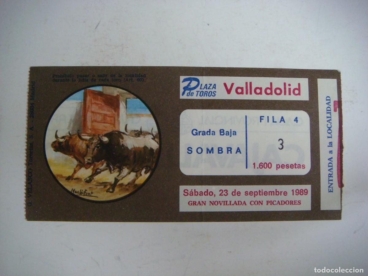 Tauromaquia: ENTRADA DE PLAZA DE TOROS DE VALLADOLID-23-09-1989-CAJ-N&ordm;-29