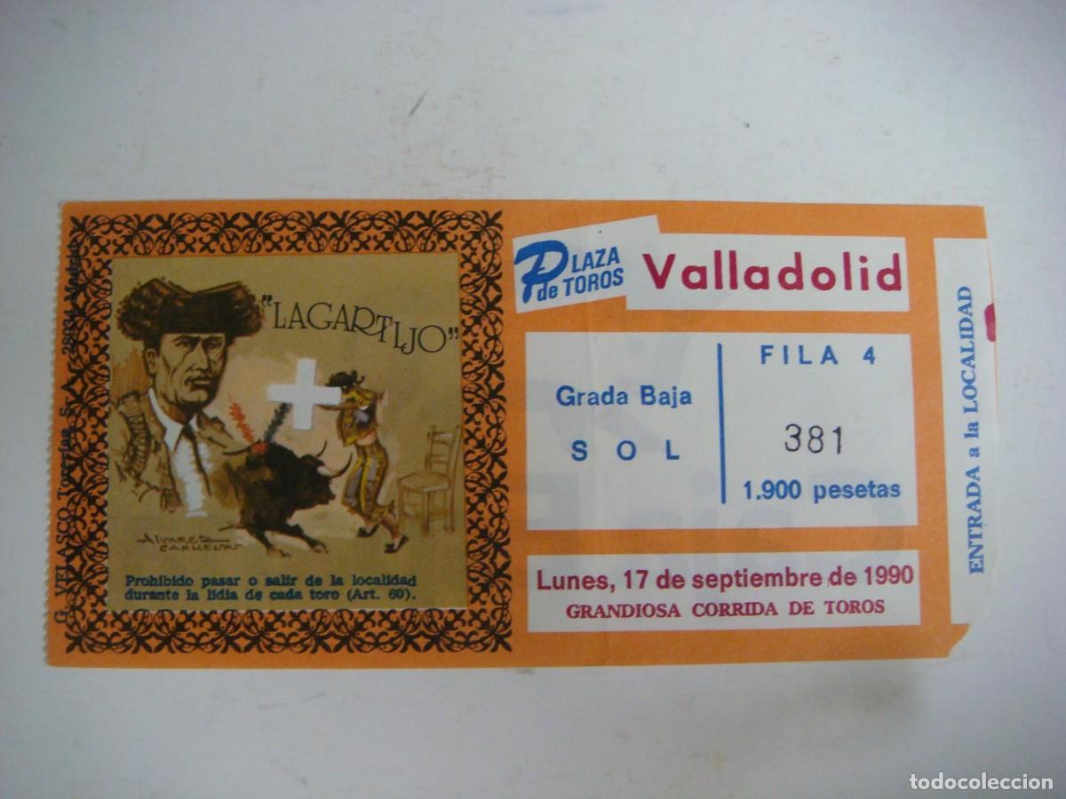 Tauromaquia: ENTRADA DE PLAZA DE TOROS DE VALLADOLID-17-09-1990-CAJ-N&ordm;-29