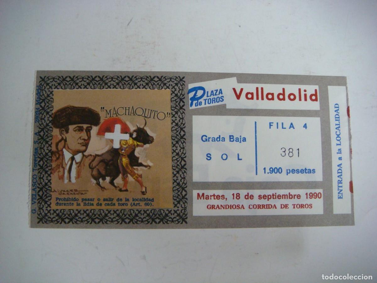 Tauromaquia: ENTRADA DE PLAZA DE TOROS DE VALLADOLID-18-09-1990-CAJ-N&ordm;-29